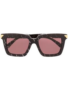 Bottega Veneta Eyewear солнцезащитные очки в квадратной оправе
