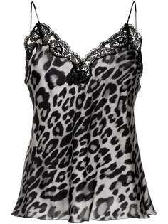 Blumarine кружевной топ с анималистичным узором