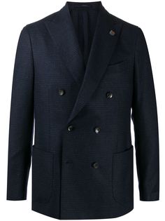 Lardini fitted double-breasted blazer