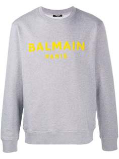 Balmain толстовка с фактурным логотипом