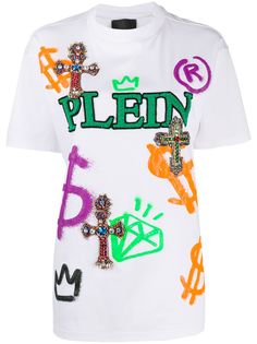 Philipp Plein футболка с вышивкой