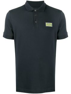 Ea7 Emporio Armani logo patch polo shirt