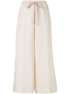 Theory cropped linen trousers