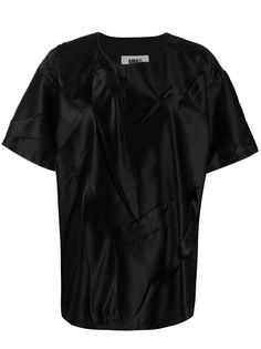 Maison Margiela топ оверсайз с жатым эффектом