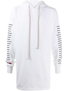 Rick Owens DRKSHDW длинное худи с логотипом