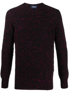 Drumohr crew neck speckle knit jumper