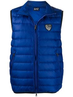 Ea7 Emporio Armani logo-plaque padded gilet