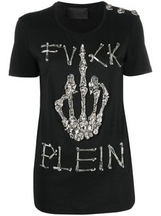Philipp Plein футболка с кристаллами