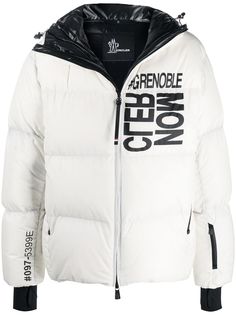 Moncler Grenoble padded logo-print down jacket