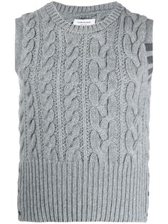 Thom Browne кашемировый жилет фактурной вязки