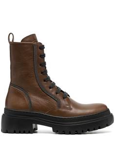 Brunello Cucinelli chunky sole leather boots