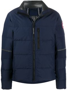 Canada Goose logo-patch short padded jacket