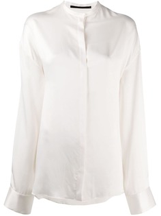 Haider Ackermann Mandarin collar silk shirt