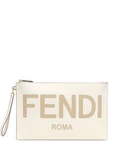 Fendi плоский клатч с логотипом