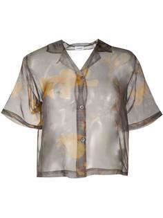 Soulland прозрачная рубашка с цветочным принтом