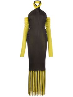 Bottega Veneta полупрозрачное платье с открытыми плечами