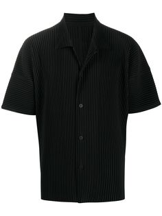 Homme Plissé Issey Miyake плиссированная рубашка с короткими рукавами