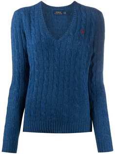Polo Ralph Lauren джемпер фактурной вязки с V-образным вырезом
