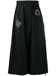 Yohji Yamamoto широкие брюки с завышенной талией