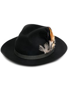 Paul Smith шляпа-федора с перьями