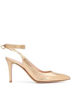 Gianvito Rossi туфли с завязками на щиколотке и заостренным носком