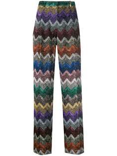 Missoni брюки строгого кроя с узором зигзаг
