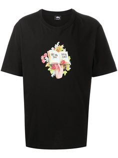 Stussy футболка с графичным принтом