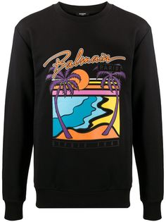 Balmain logo print sweatshirt