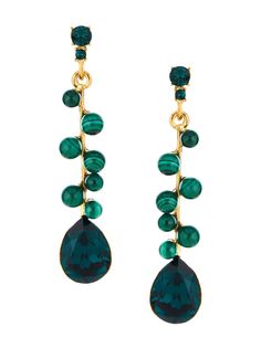 Oscar de la Renta gemstone drop earrings