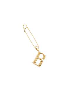 Oscar de la Renta B safety pin brooch