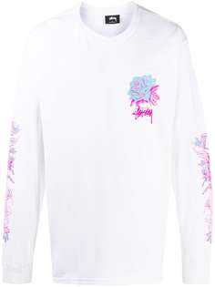 Stussy футболка Rosebud с длинными рукавами