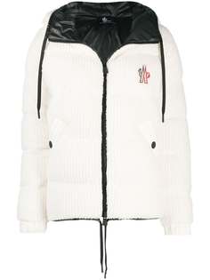 Moncler Grenoble пуховик в рубчик с капюшоном
