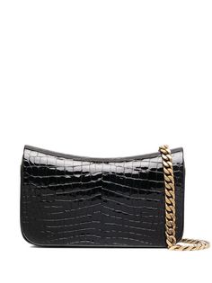 Saint Laurent сумка на плечо с тиснением под крокодила