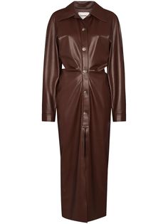 Nanushka Sami faux-leather shirt dress