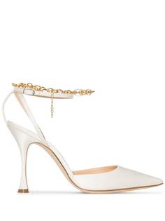 Magda Butrym 105mm satin anklet pumps