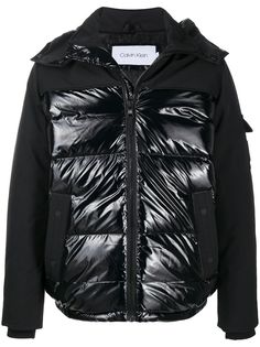 Calvin Klein пуховик с контрастной вставкой