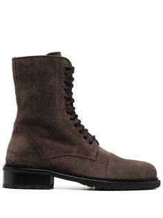 Ann Demeulemeester Icon lace-up suede military boots