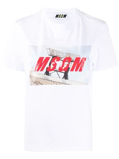 MSGM футболка с логотипом