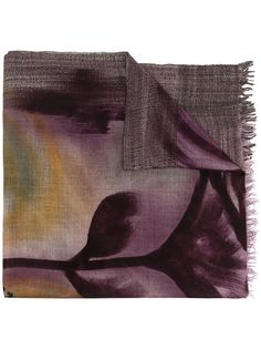 Faliero Sarti silk-cashmere blend abstract print scarf