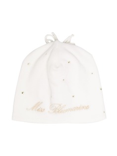 Miss Blumarine embroidered logo hat