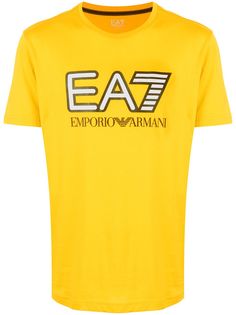 Ea7 Emporio Armani yellow logo t-shirt