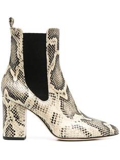 Paris Texas leather python effect ankle boots