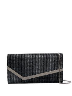 Jimmy Choo Emmie glitter suede clutch