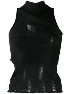 MISBHV distressed sleeveless top