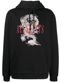 AllSaints logo embroidered hoodie