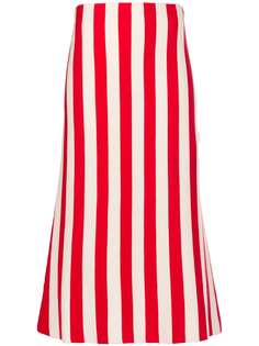 Sunnei striped cotton midi skirt