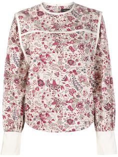 Isabel Marant блузка Casey с цветочным принтом