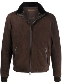 Moorer suede bomber jacket