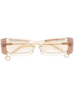 Jacquemus rectangular wire detail sunglasses