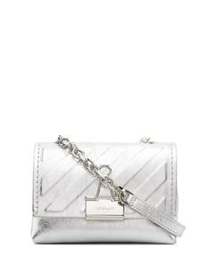 Off-White mini Diagonal Binder Clip bag